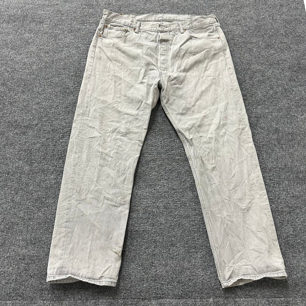 Levi's Jeans Mens Size 40x32 Gray 501 Original Fit Button Fly Denim Cotton Pants
